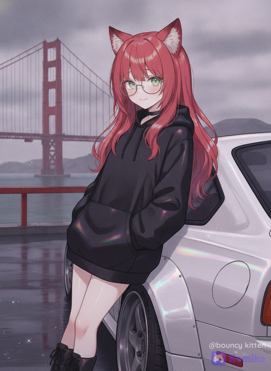 Ayala Rosen at the Golden Bridge 🌉🐱