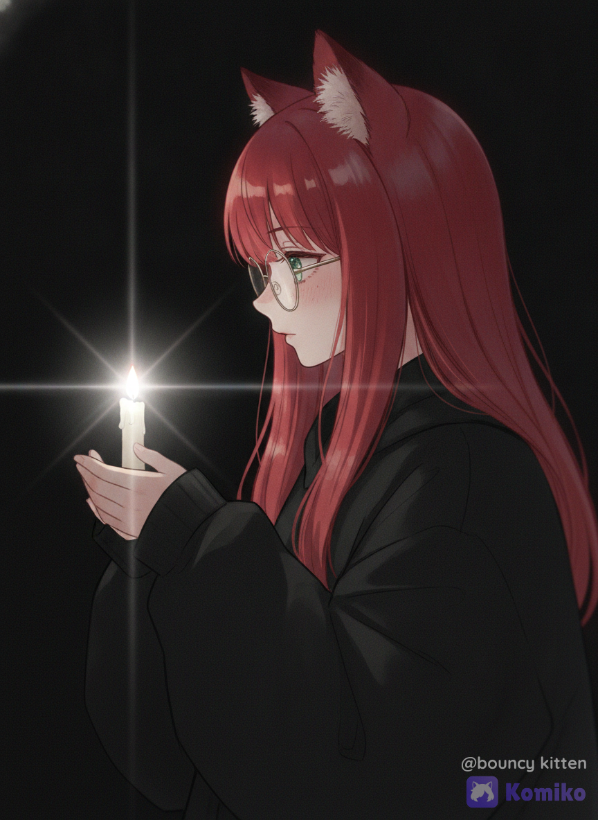 A Candle and neko Ayala Rosen 🕯️🐱