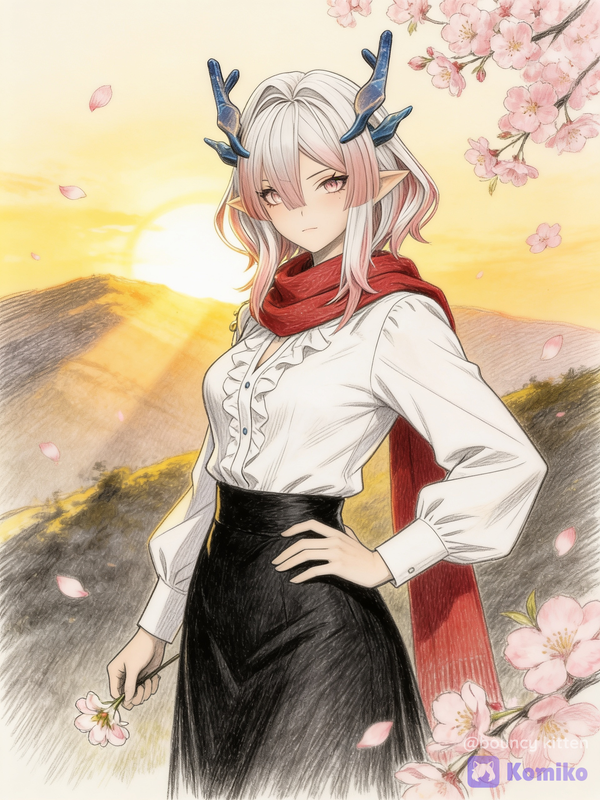 Mifu and sunshine with Sakura 🌸🐲☀️
