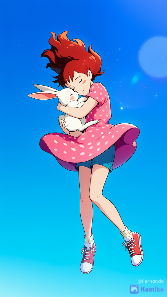 Обнимашки с кроликом в небе ✨🐰