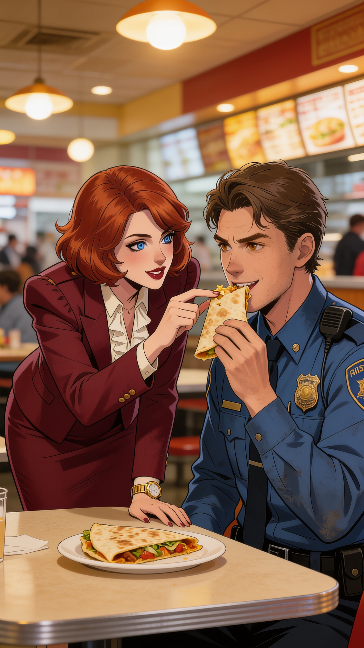 Eli & Scarlett at the Food Court (circa 1980s)