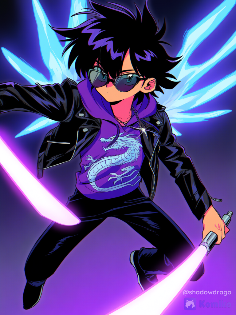 Darkdrago duel purple lightsaber