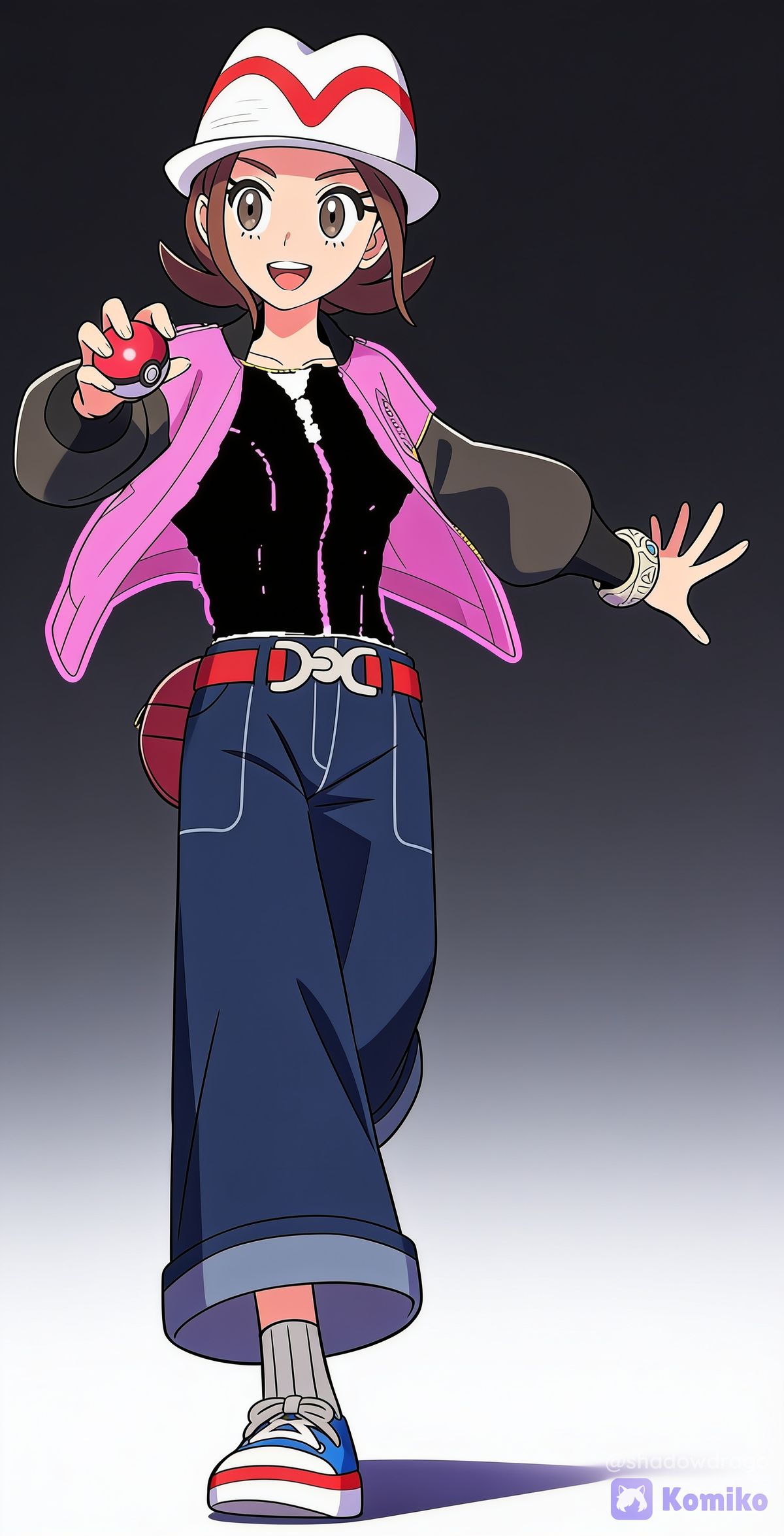 Pokemon za trainer female pink jacket