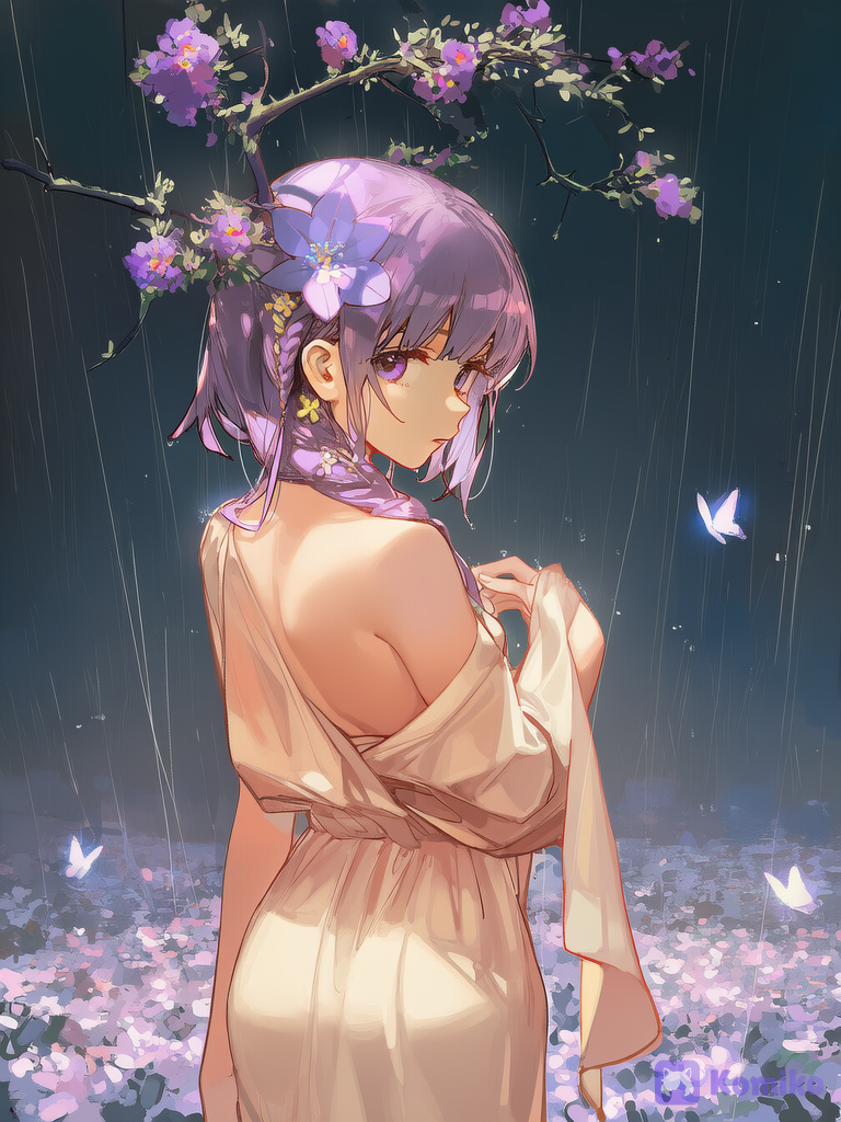 Chuvinha mágica com florzinhas 💜🌧️