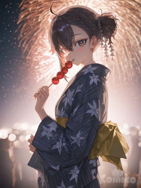 Summer, fireworks 