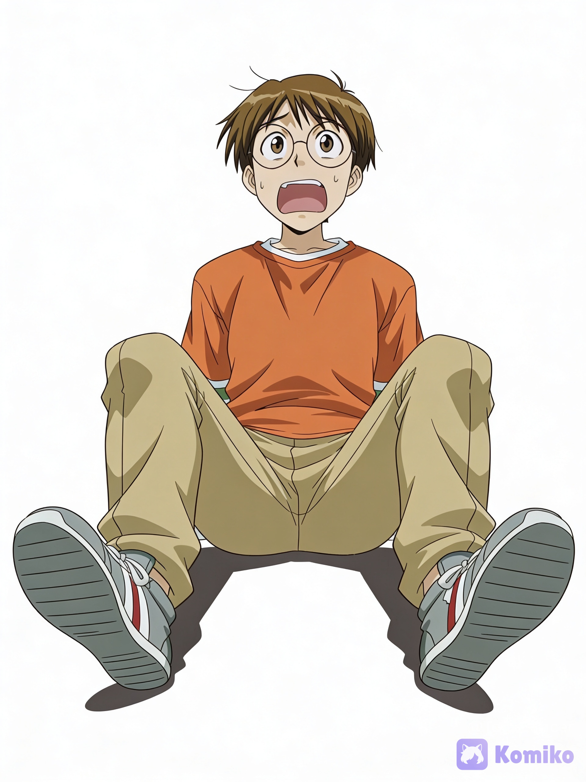 Tom sitting on the ground