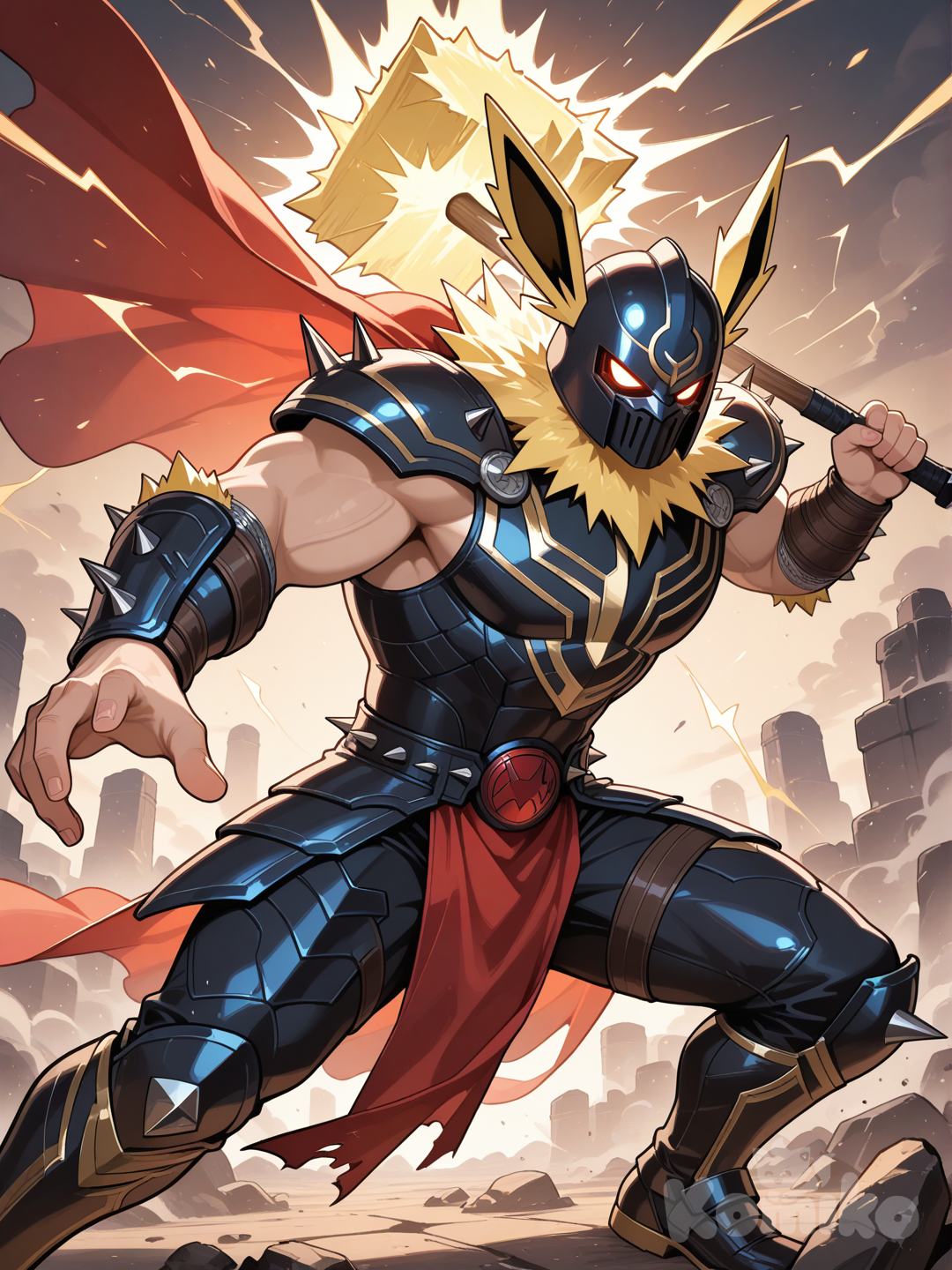 Pokémon Jolteon als Thor 