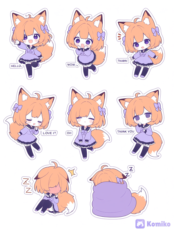 Komiko-Chan stickers >u<💗