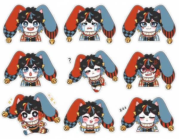 chuckles the bunny chester chibi stickers