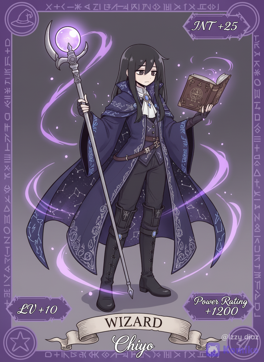 if chiyo was a wizard 