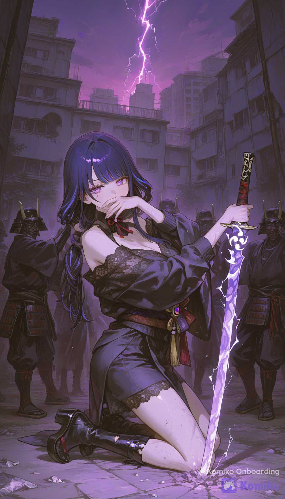 Dark Stormy Sword Pose