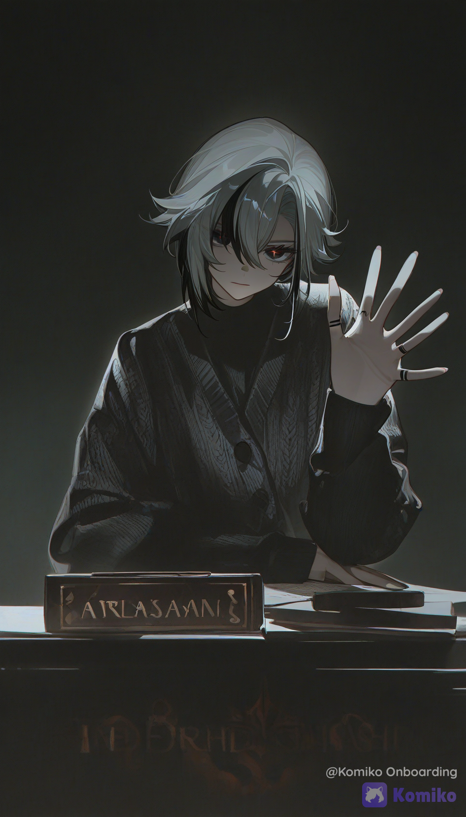 Shadowed Desk Silence