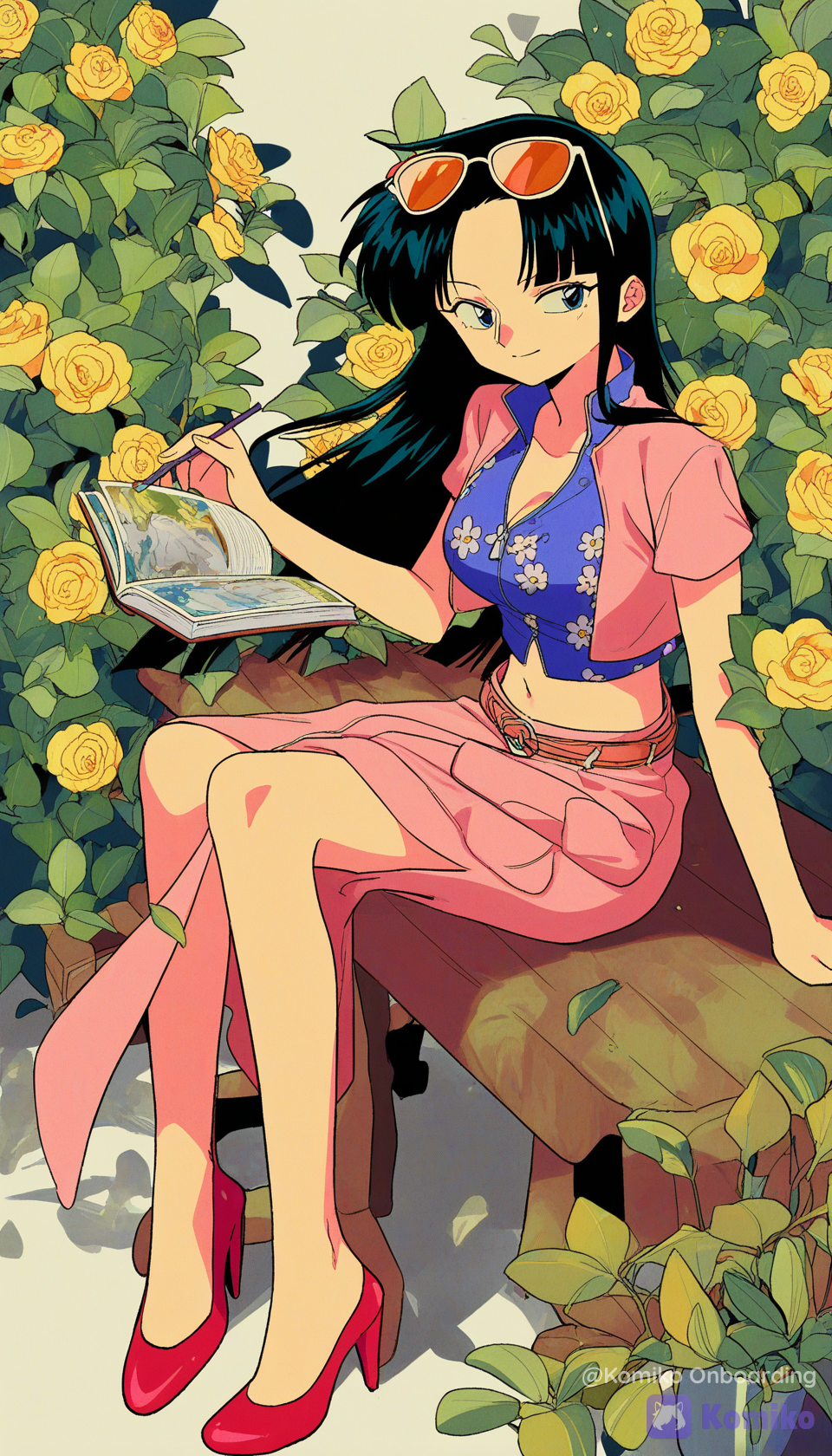 Golden Rose Garden Sketch