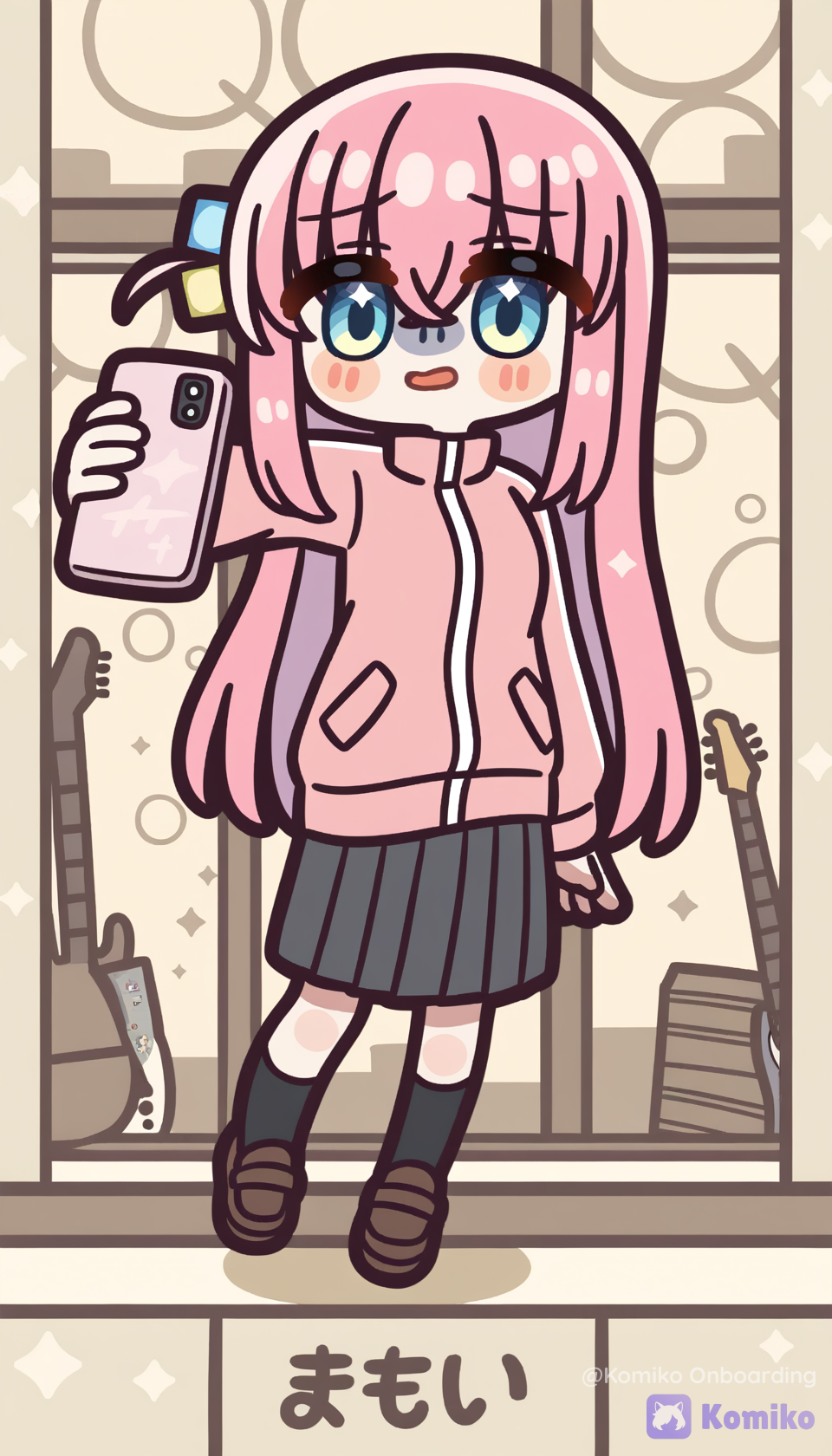 Pink Chibi Selfie