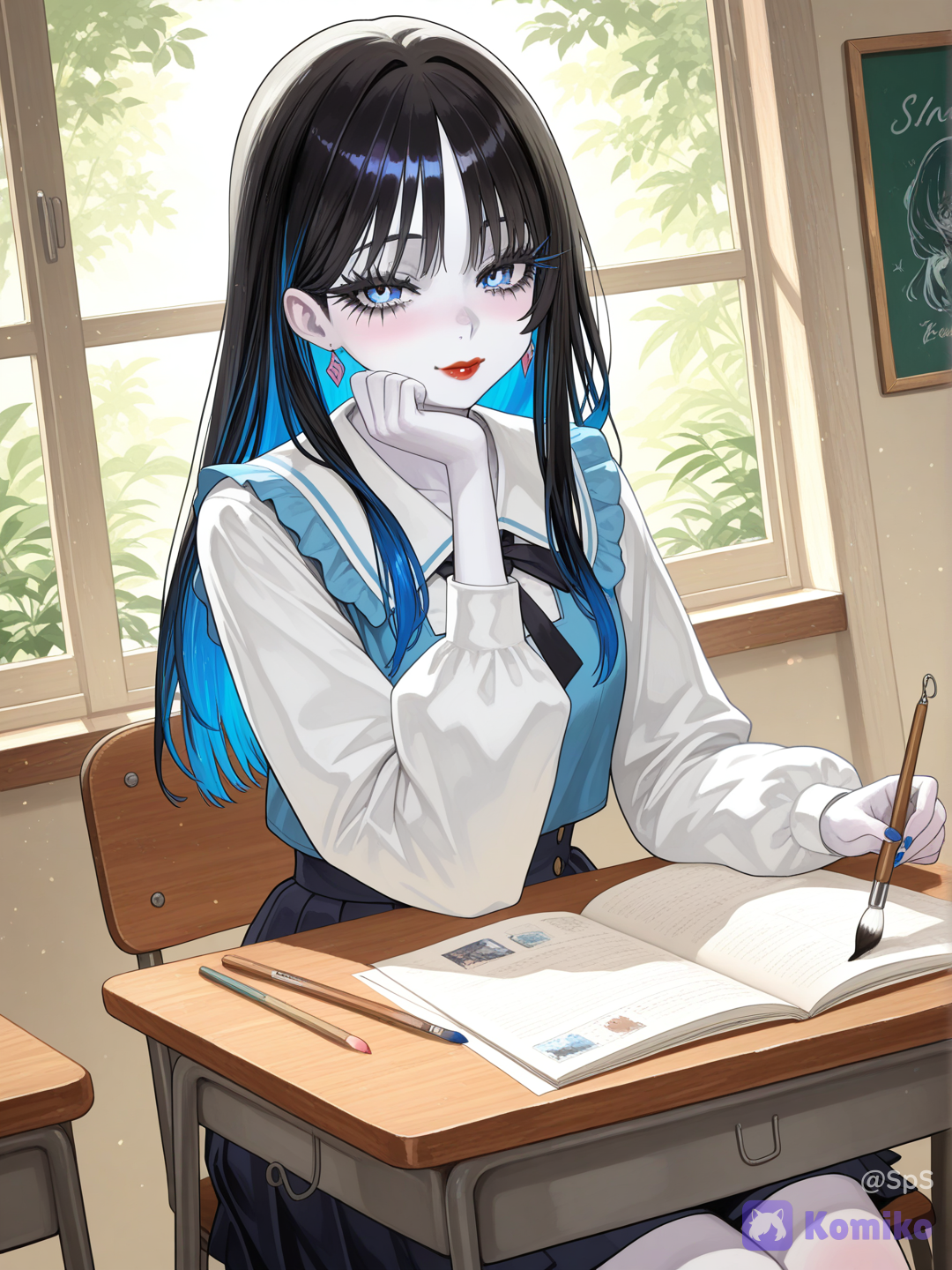 A studious young teen