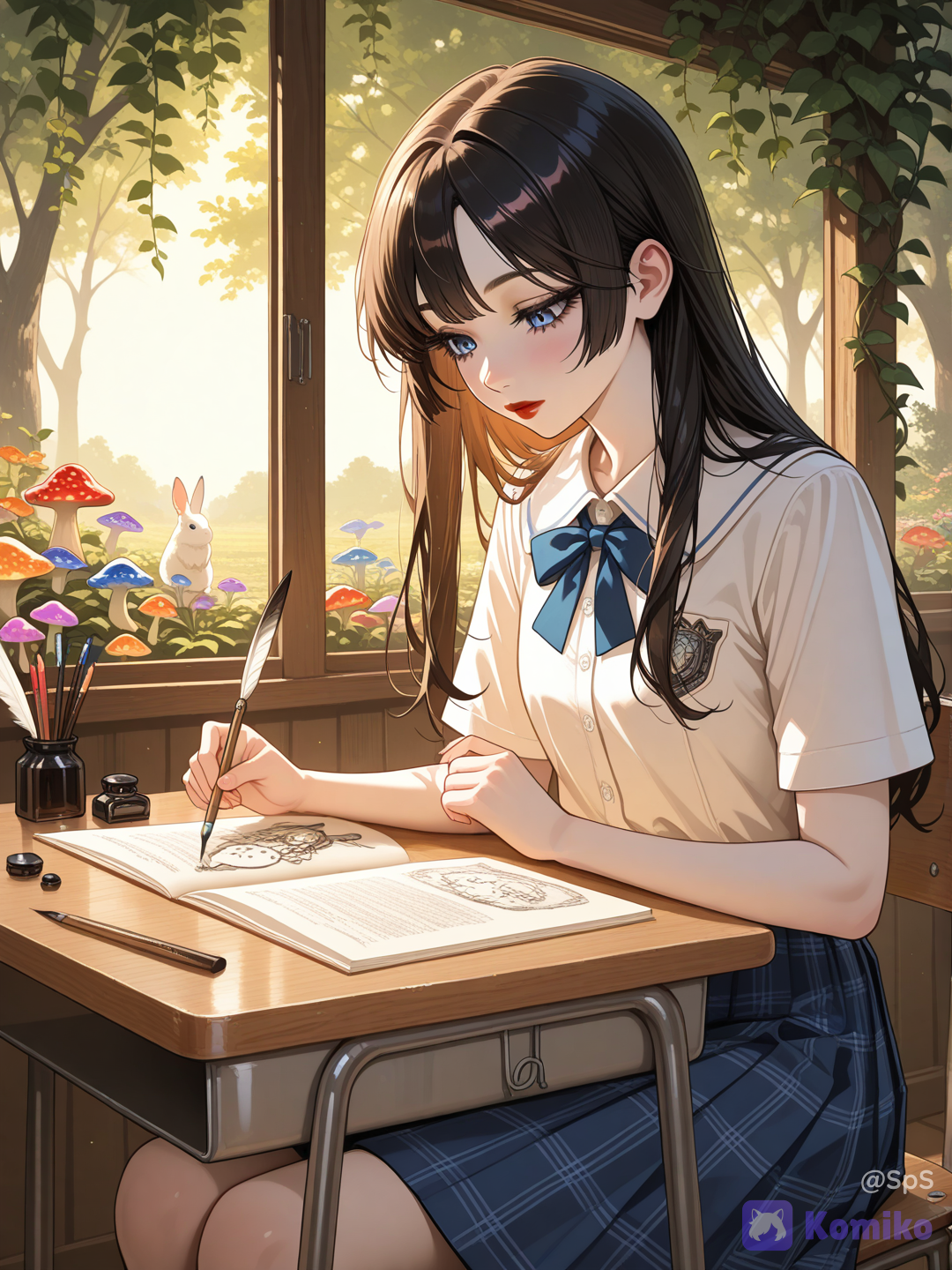 A studious young teen