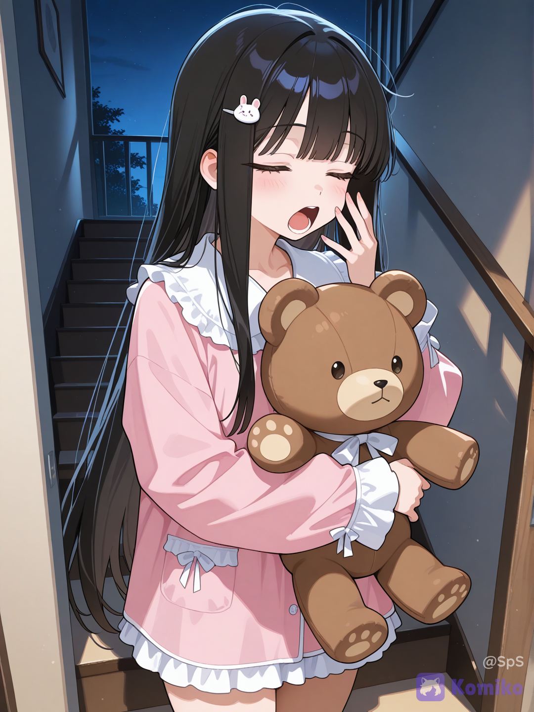 holding a stuffed teddy