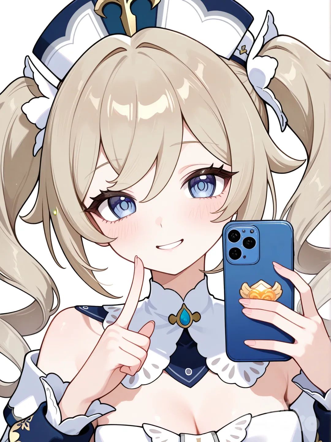 @Barbara_(Genshin_Impact), selfie, closeup