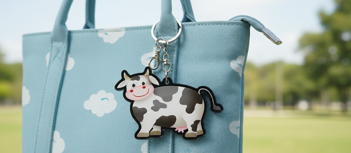Cow keychain