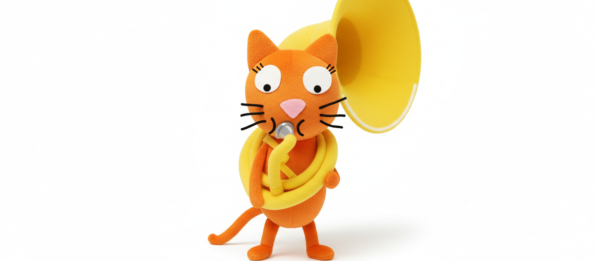 Sousaphone cat