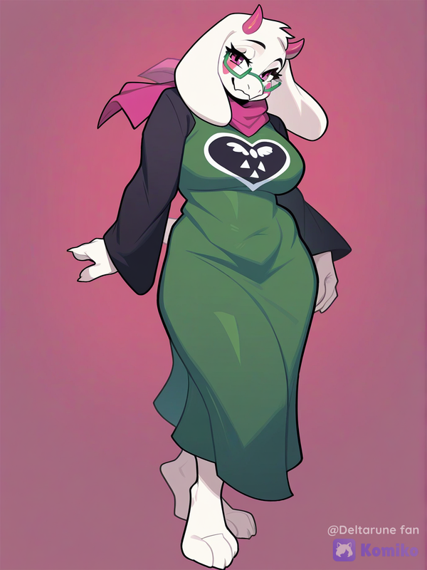 toriel but ralsei suit
