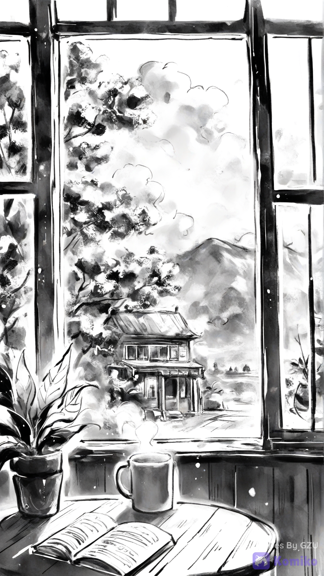 Black and white drawing