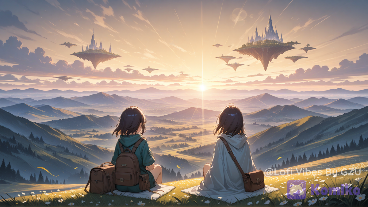 Sunset over the valley