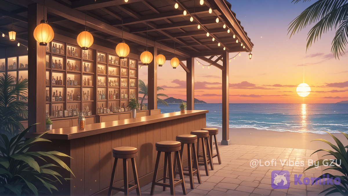 Sunset over the sea