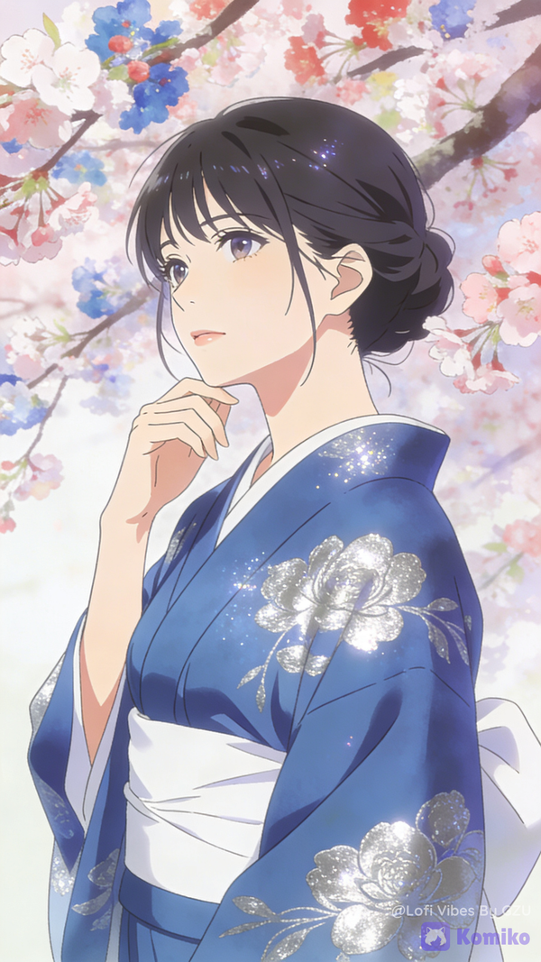 under the cherry blossoms