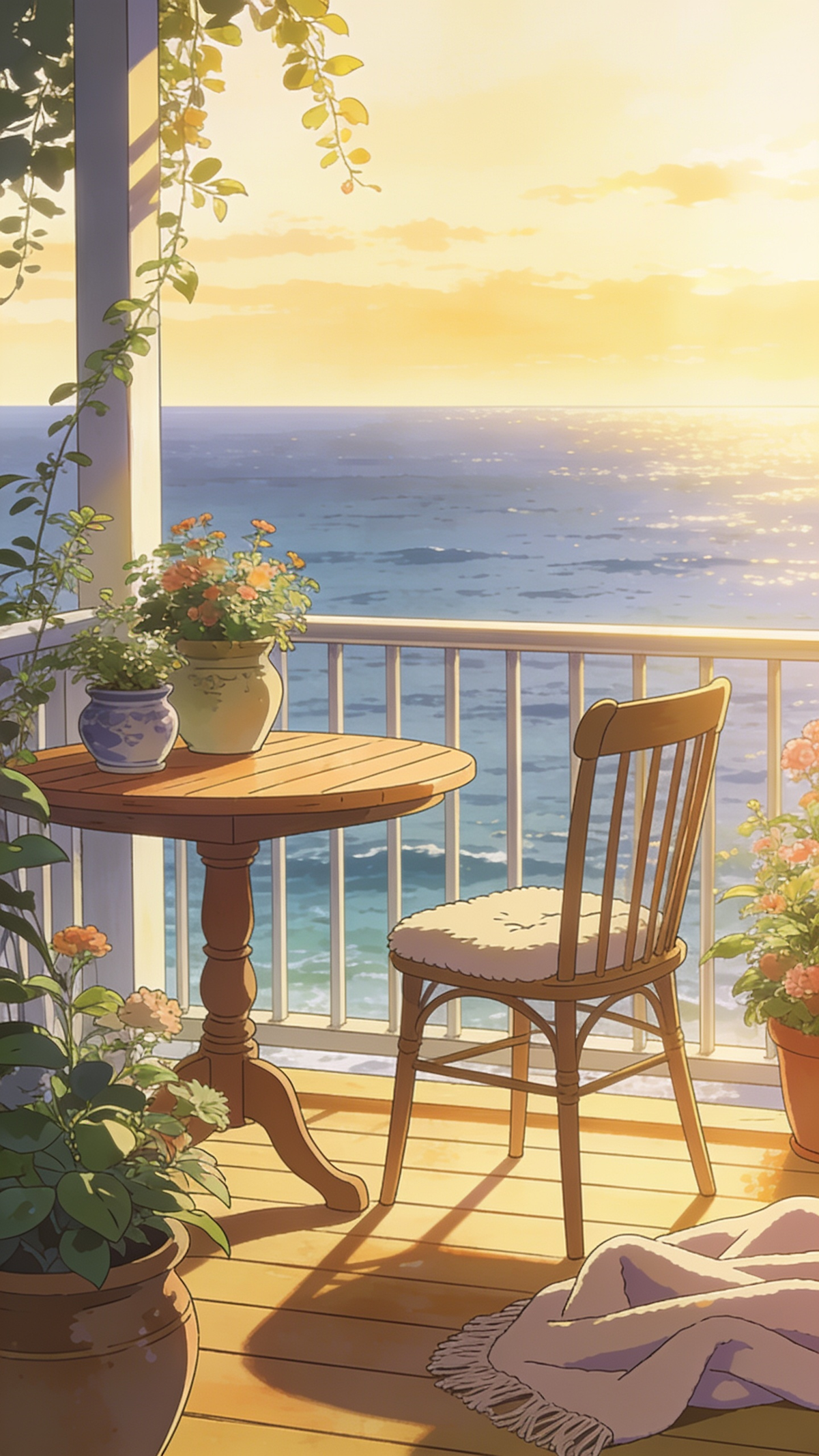 peaceful terrace with sea view