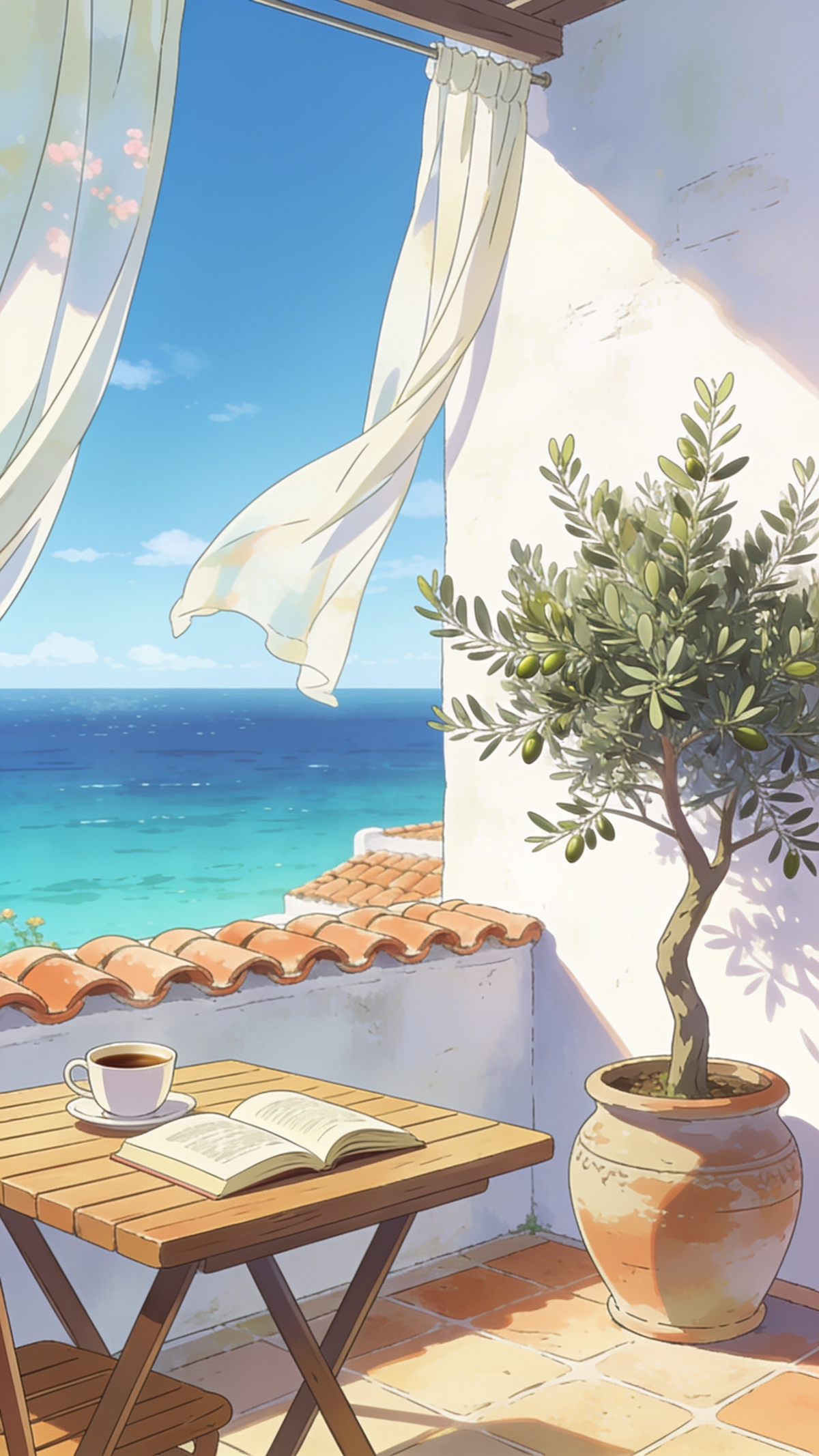 peaceful Mediterranean terrace🌿