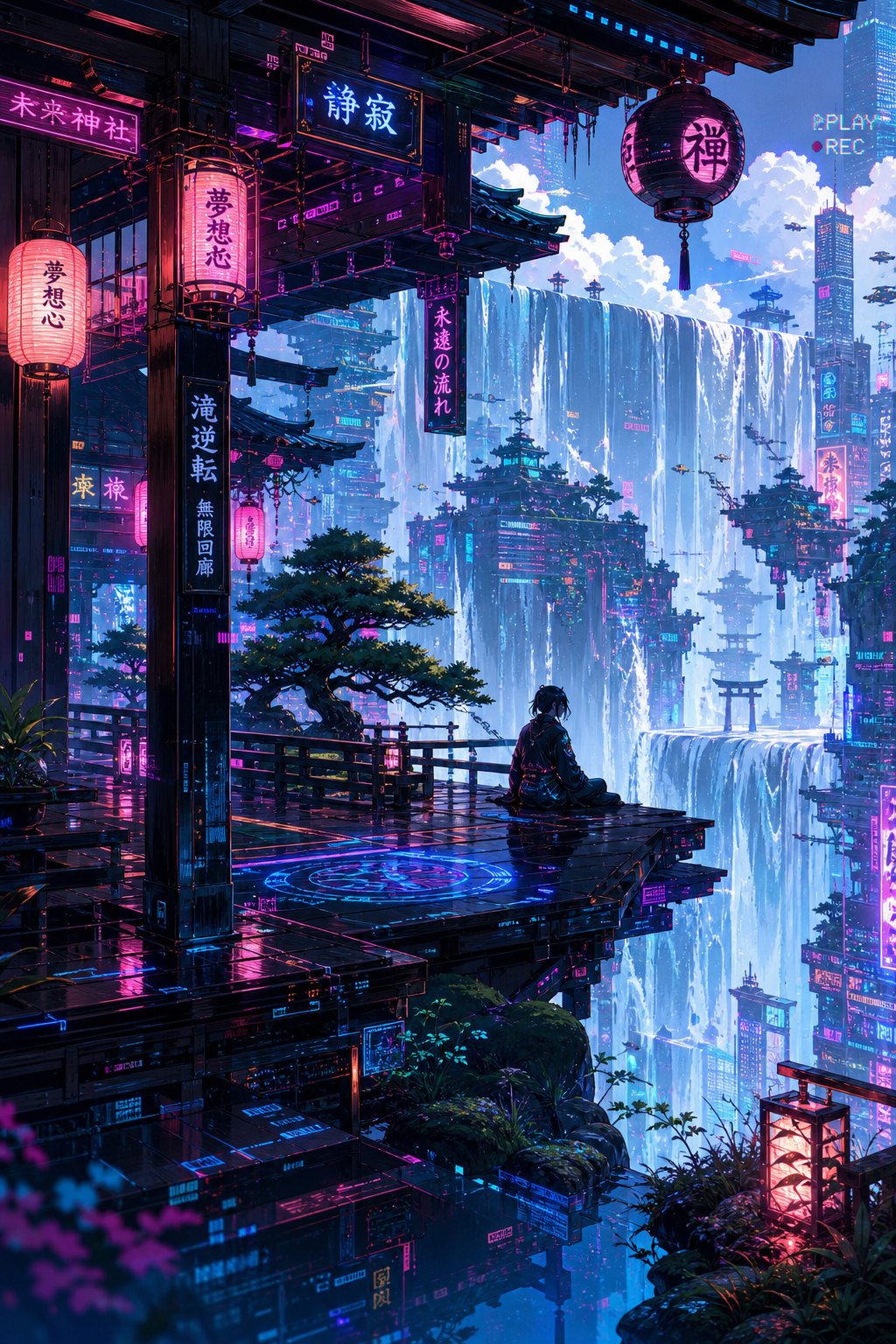 A blend of ideas in a cyberpunk style🩵