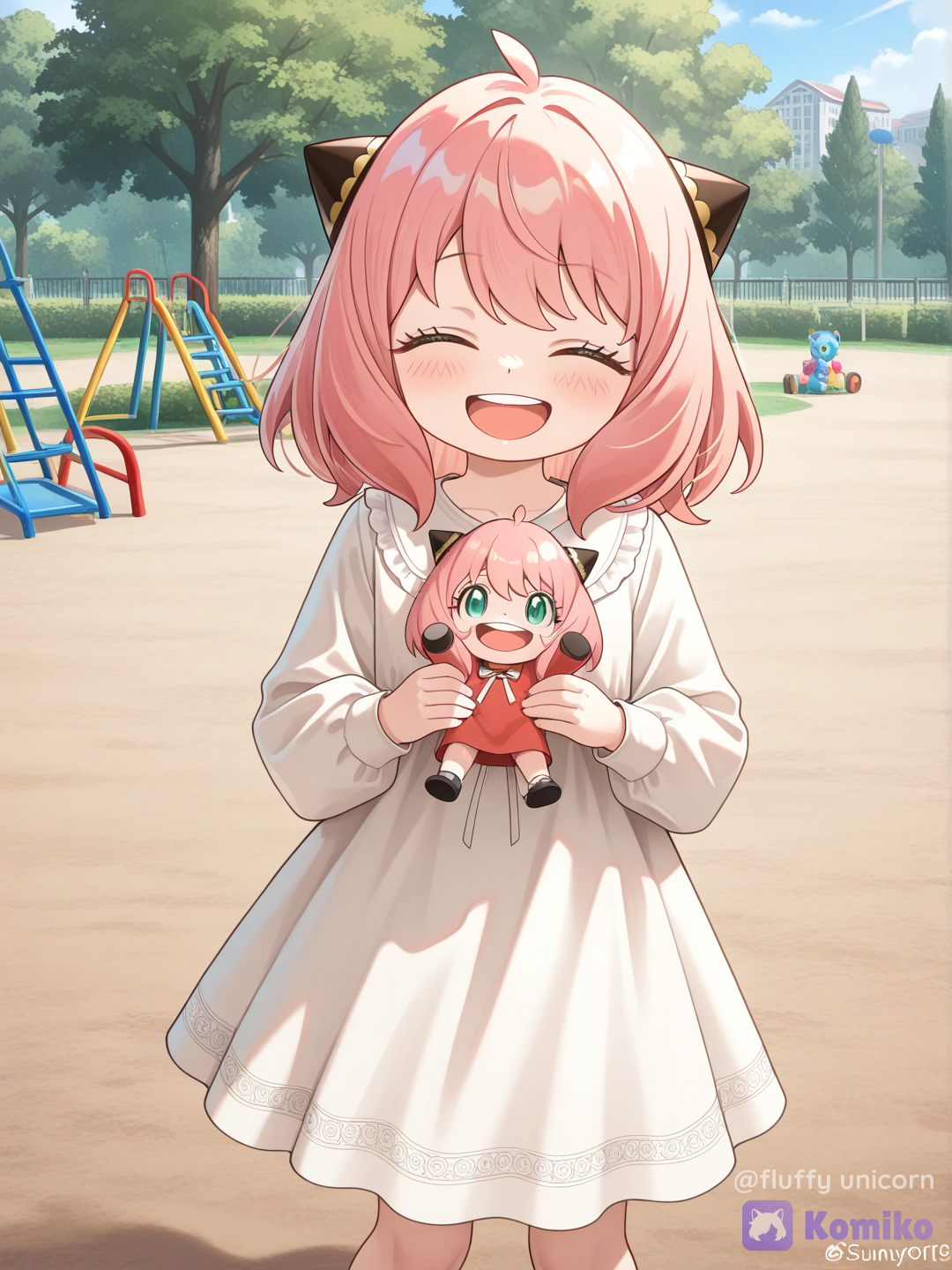 Omg Anya found toy like herself [: