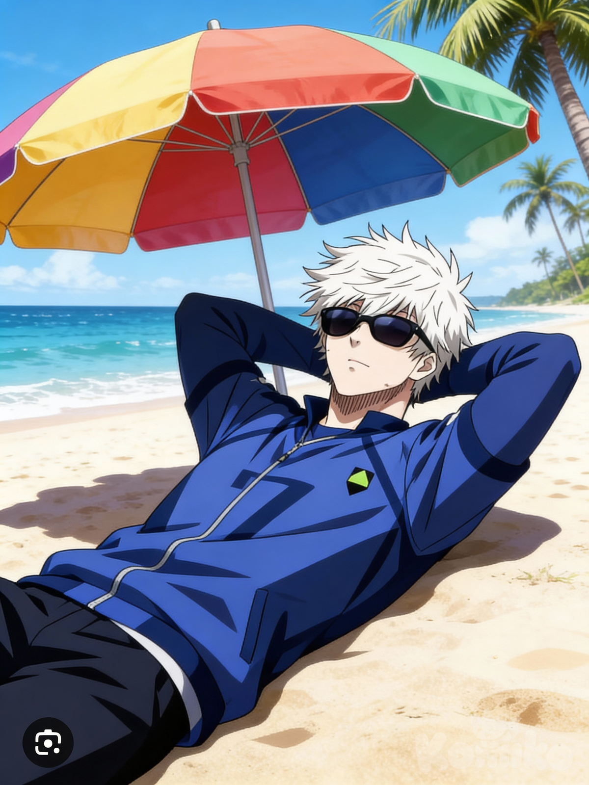 Nagi en la playa 