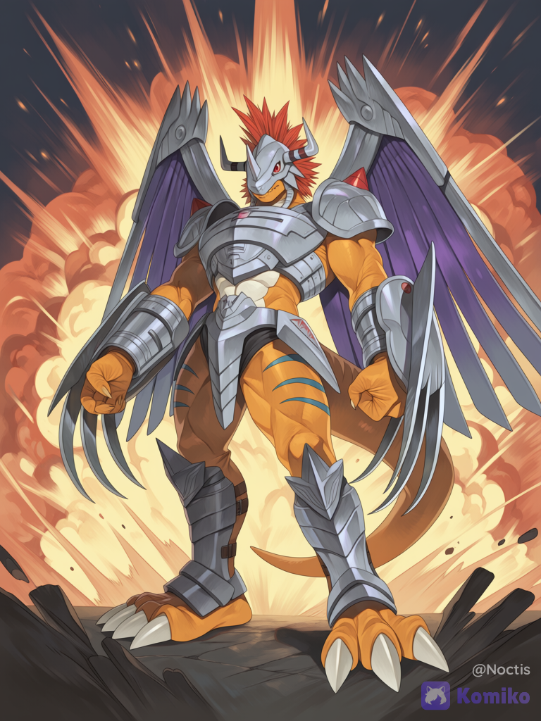 WarGreymon energy overload! 🔥🦖