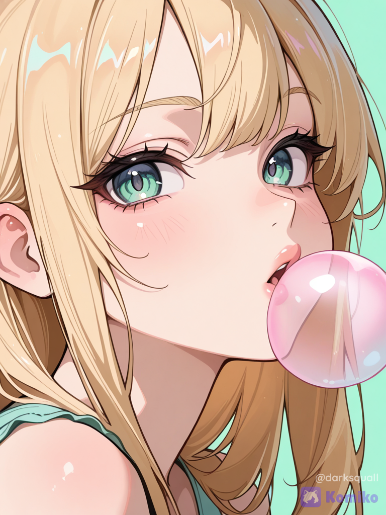 ¡Chicle rosa y sonrisas! 🫧💖