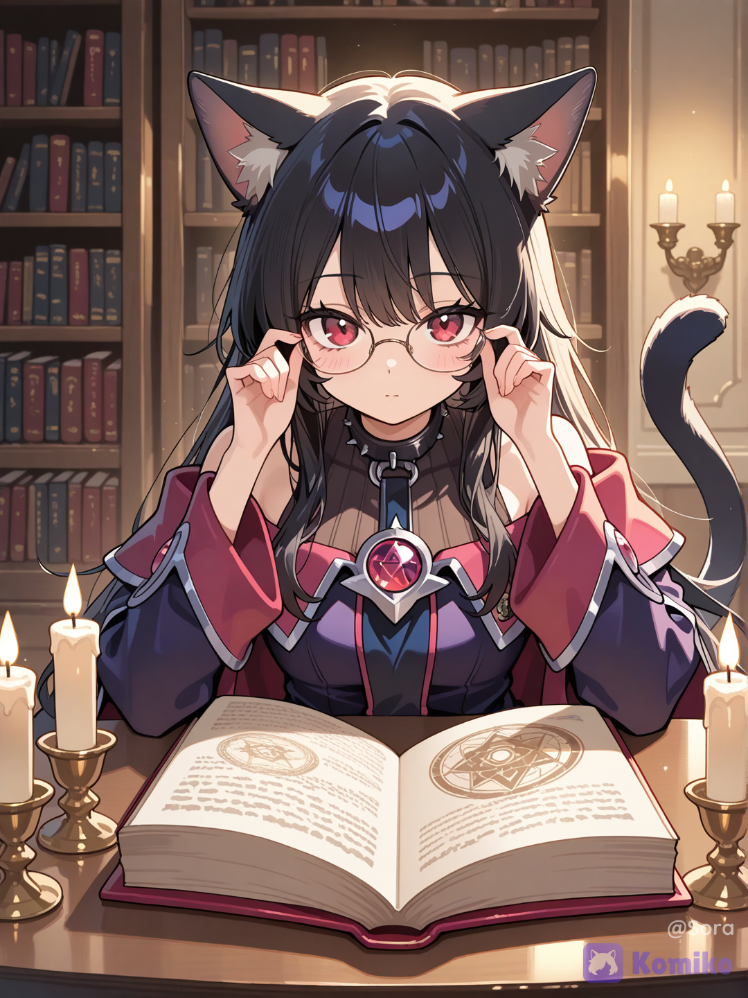 magician cat girl