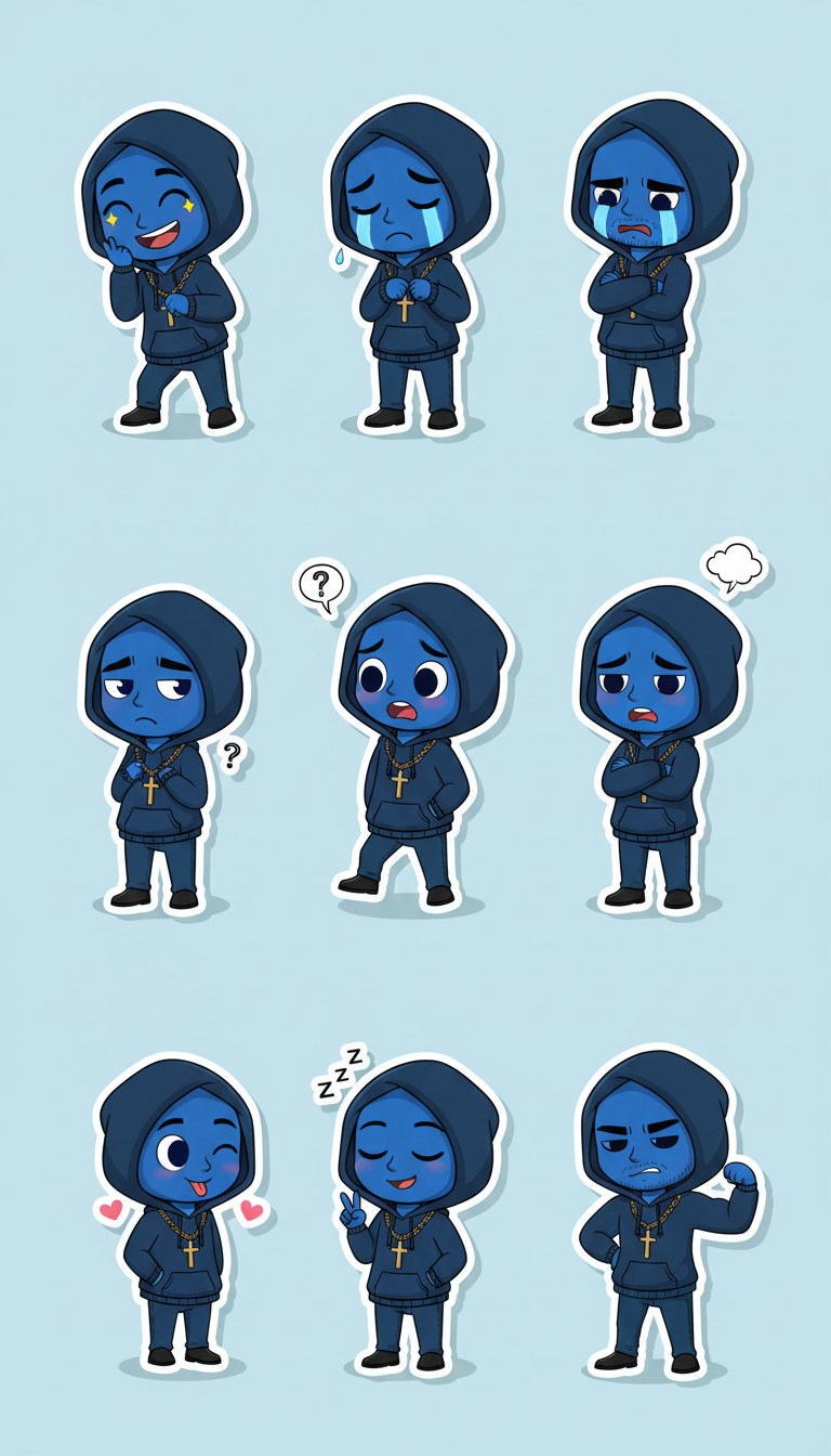 Sprunki Jevin Expression Stickers