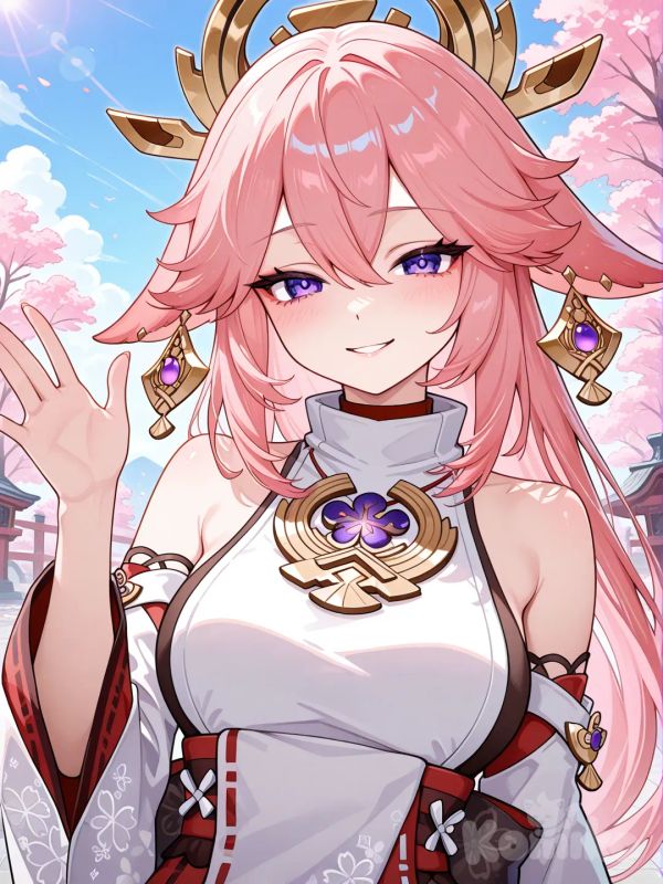 @Yae_Miko waving Good morning