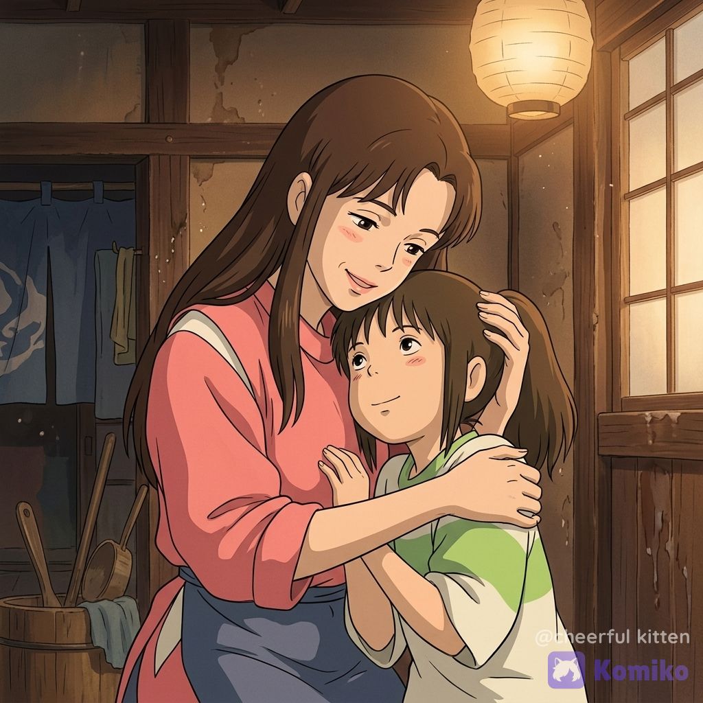 Lin hug Chihiro