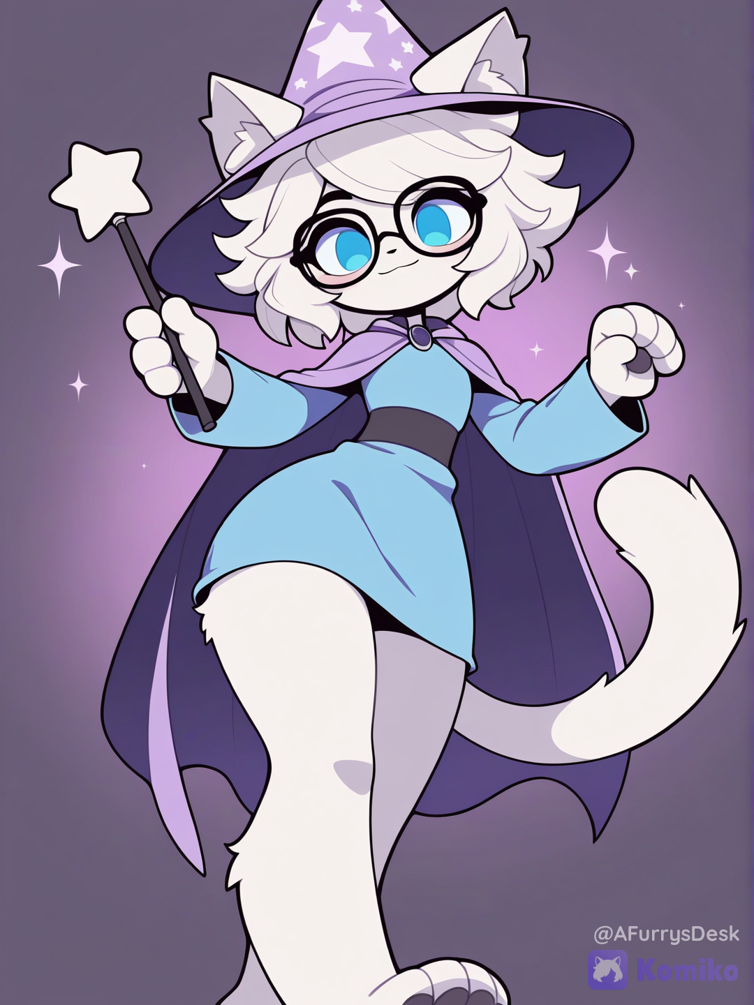 Lumi is casting a spell on you with good luck. 🪄
