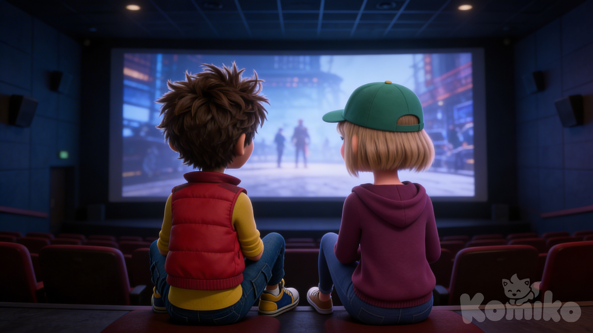 Adam y Emma en el cine