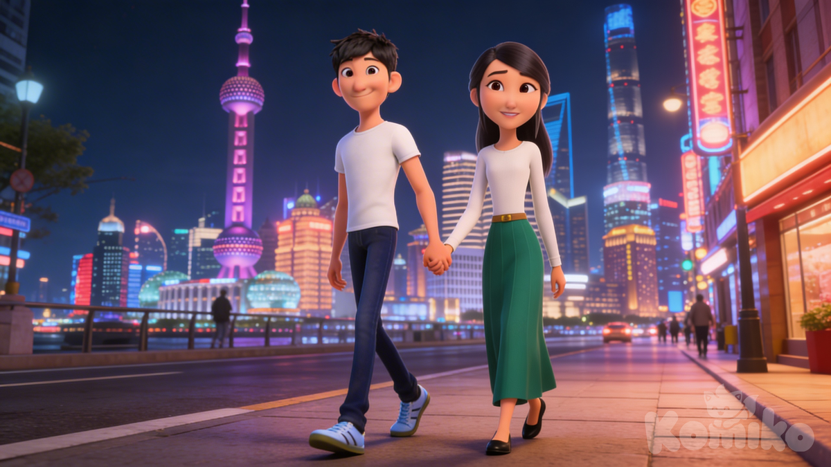 Din y Li Na caminando juntos