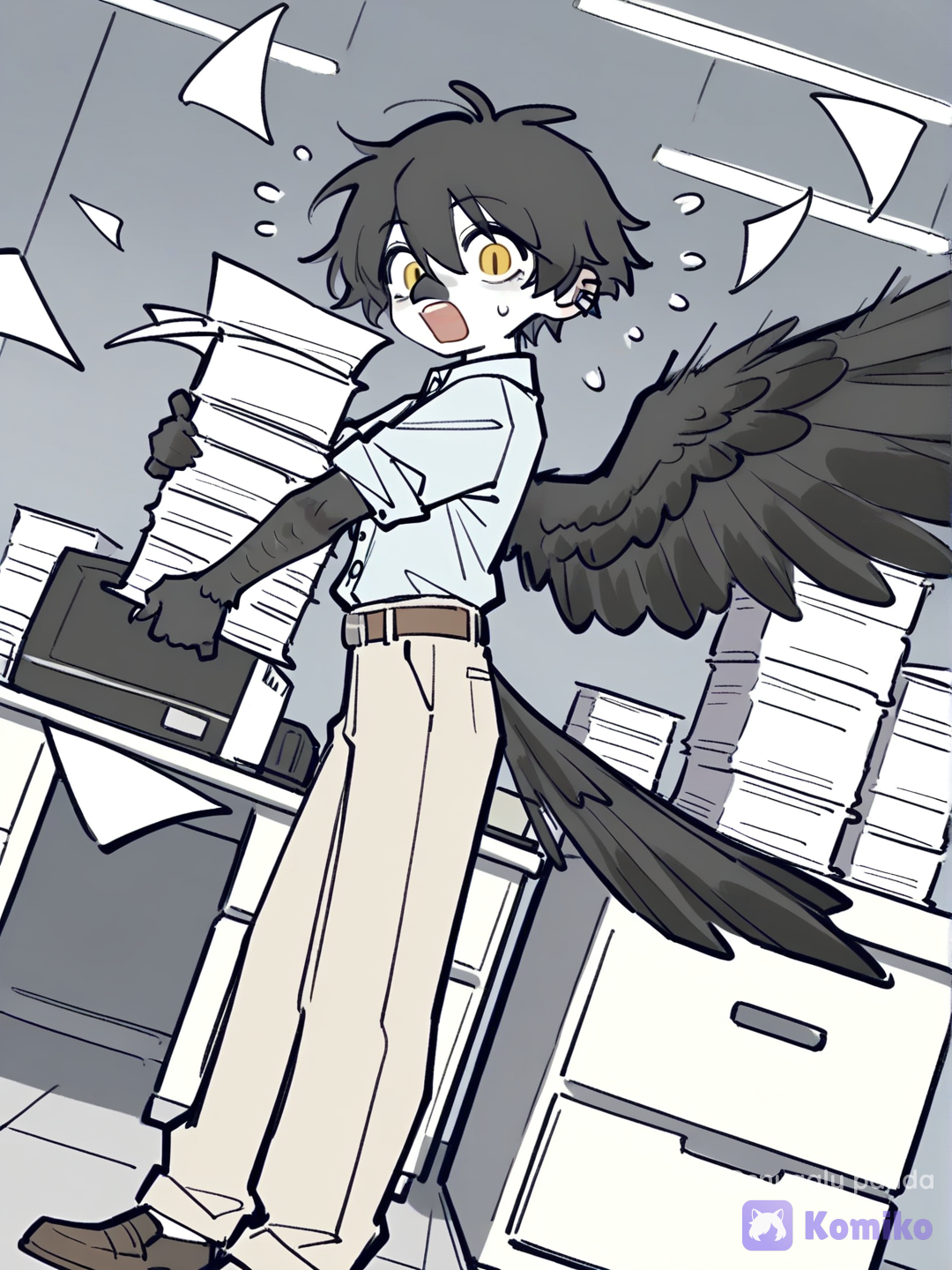Can't flap your wings in the office, bro.