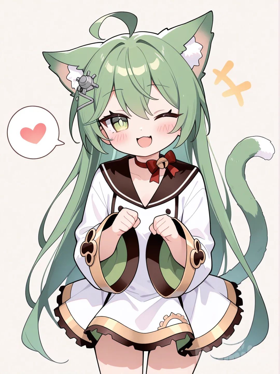 ウィンク, 可愛い表情, ねこみみ , アズールレーン , 明石(アズールレーン) , ニャ。, @Admiral_Hipper_(Azur_Lane)