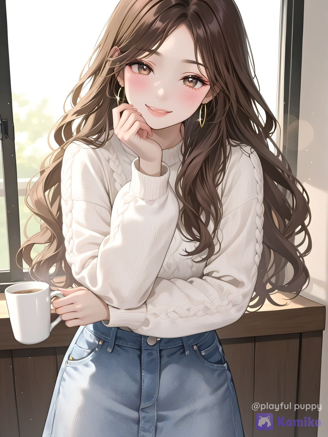 a girl holding a cup of coffee!!!