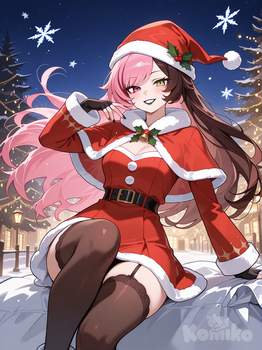Neopolitan encantada de disfrutar la navidad
