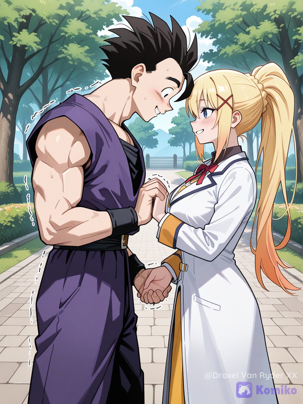 Gohan conoce a Darkness de Konosuba