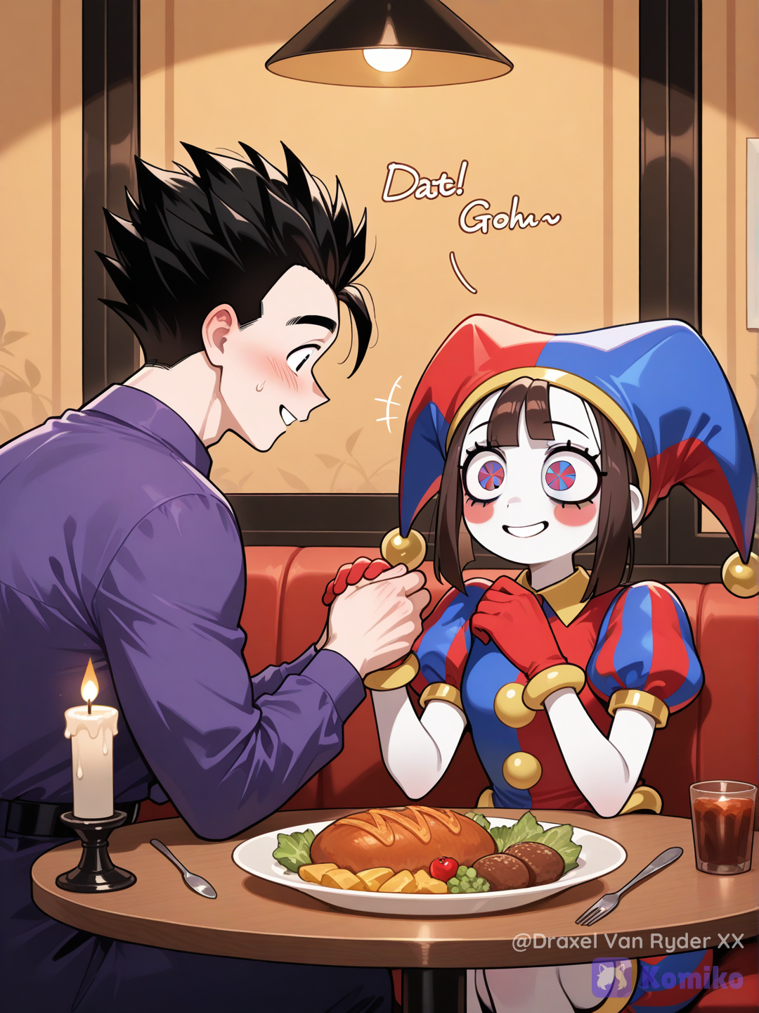 Gohan y Pomni disfrutan de su cita