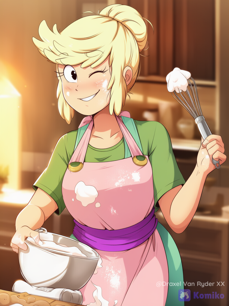 Linea Loud, preparando un pastel